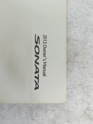 2013 Hyundai Sonata Owners Manual Book Guide P/N:A3SO-EU33F OEM Used Auto Parts