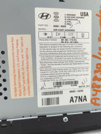 2013 Hyundai Sonata Radio AM FM Cd Player Receiver Replacement P/N:96560-3Q205 AV244INAN Fits OEM Used Auto Parts - Oemuseda