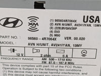 2011-2015 Hyundai Sonata Radio AM FM Cd Player Receiver Replacement P/N:96560-4R7064X 965604R7064X Fits OEM Used Auto Parts 