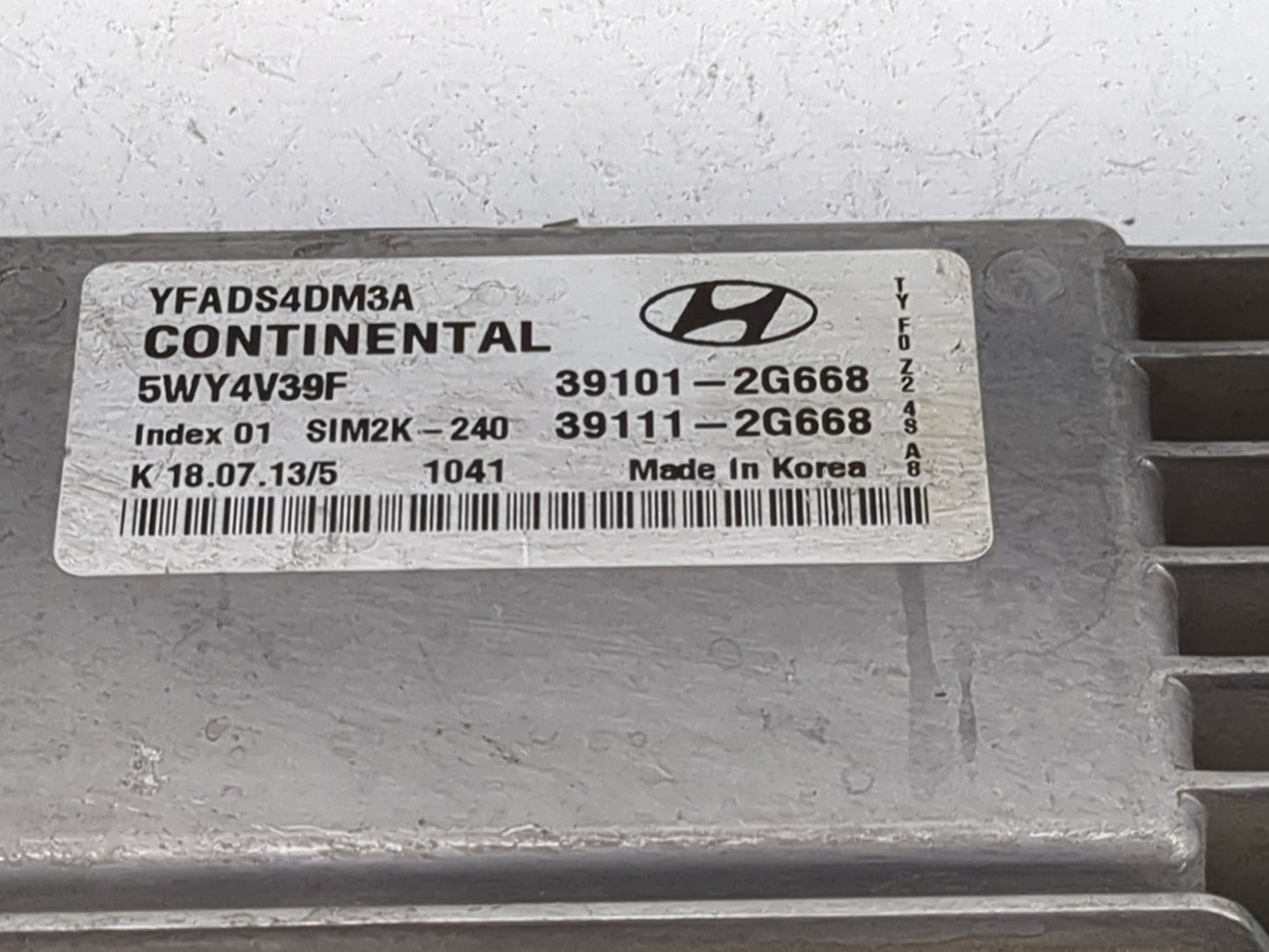 2011-2014 Hyundai Sonata PCM Engine Control Computer ECU ECM PCU OEM P/N:YFADS4DM3A 5WY4V39F Fits Fits 2011 2012 2013 2014 O