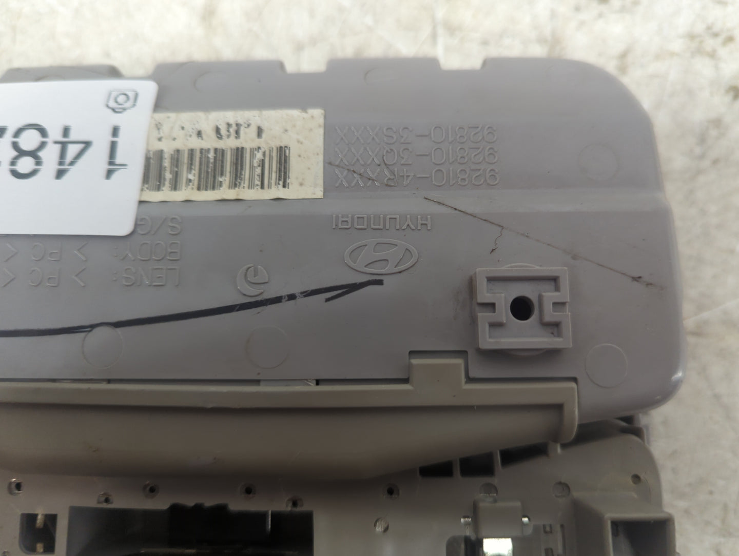 2013 Hyundai Sonata Overhead Roof Console Gray - Oemusedautoparts1.com
