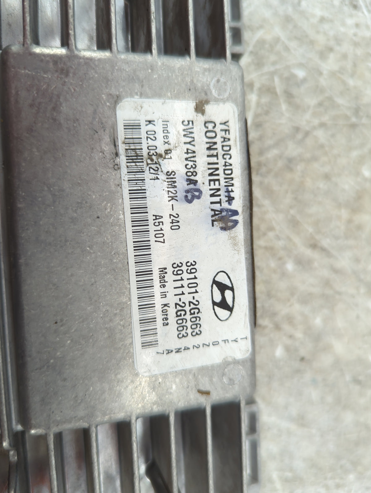 2011-2014 Hyundai Sonata PCM Engine Control Computer ECU ECM PCU OEM P/N:39101-2G663 39111-2G663 Fits Fits 2011 2012 2013 20