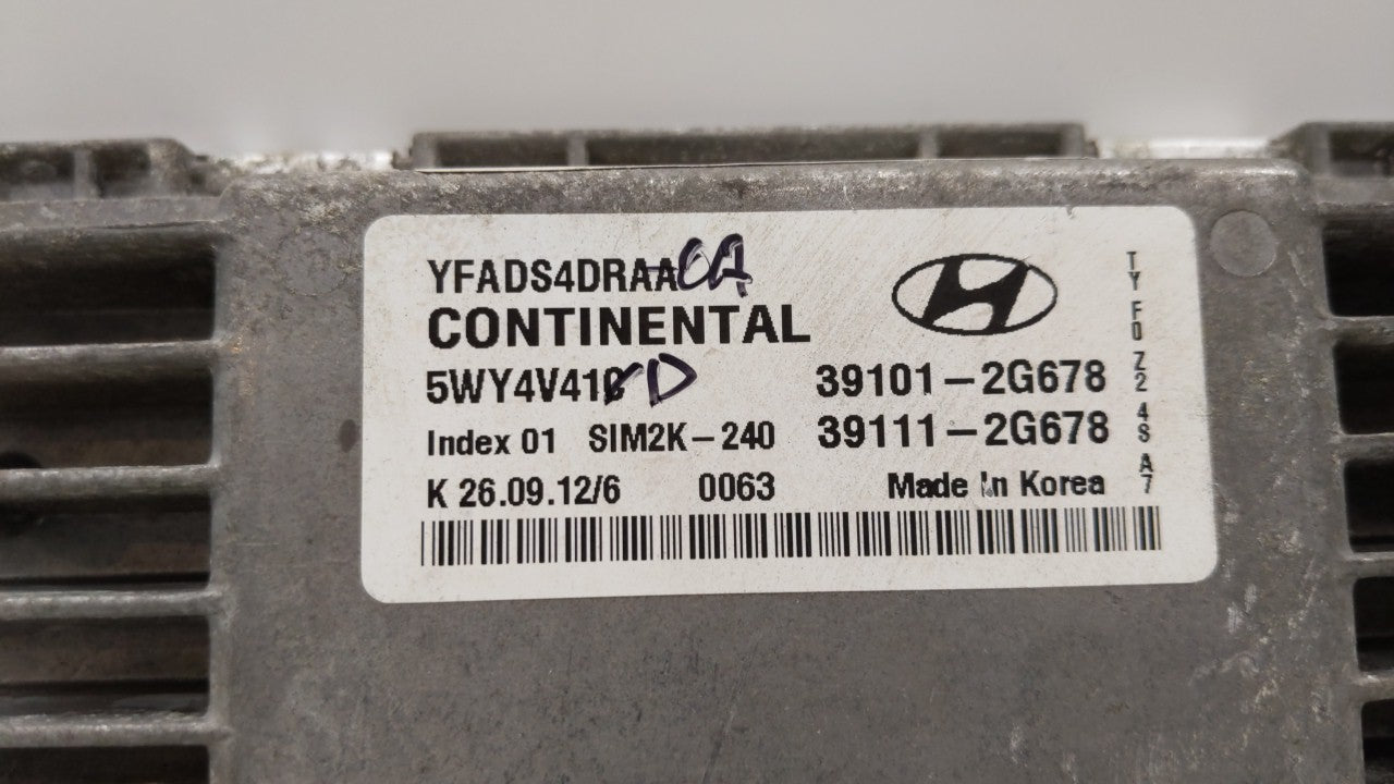 2011-2014 Hyundai Sonata PCM Engine Control Computer ECU ECM PCU OEM P/N:39101-2G668 39111-2G668 Fits Fits 2011 2012 2013 20