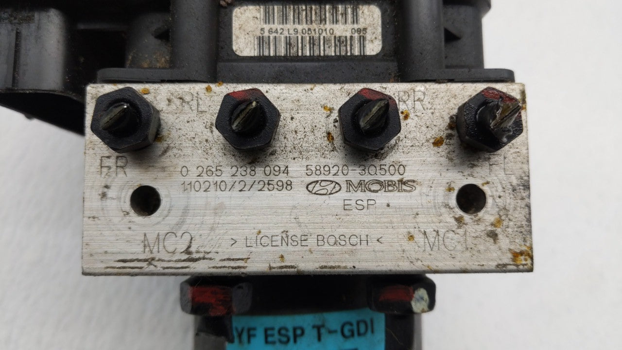 2011-2013 Hyundai Sonata ABS Pump Control Module Replacement P/N:58920-30500 58920-3Q500 Fits Fits 2011 2012 2013 OEM Used A