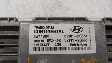 2011-2014 Hyundai Sonata PCM Engine Control Computer ECU ECM PCU OEM P/N:39101-2G661 39111-2G661 Fits Fits 2011 2012 2013 2014 OEM Used Auto Parts