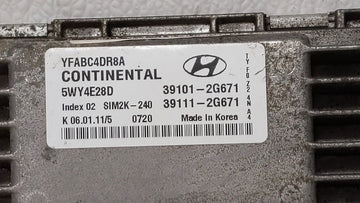2011-2014 Hyundai Sonata PCM Engine Control Computer ECU ECM PCU OEM P/N:39101-2G661 39111-2G661 Fits Fits 2011 2012 2013 2014 OEM Used Auto Parts