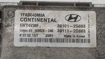 2011-2014 Hyundai Sonata PCM Engine Control Computer ECU ECM PCU OEM P/N:39101-2G661 39111-2G661 Fits Fits 2011 2012 2013 2014 OEM Used Auto Parts