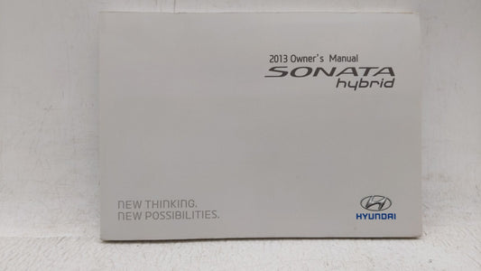 2013 Hyundai Sonata Owners Manual Book Guide OEM Used Auto Parts - Oemusedautoparts1.com