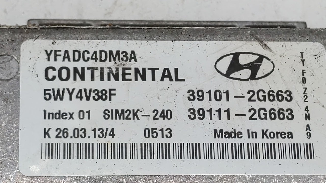 2011-2014 Hyundai Sonata PCM Engine Control Computer ECU ECM PCU OEM P/N:39101-2G661 39111-2G661 Fits Fits 2011 2012 2013 20