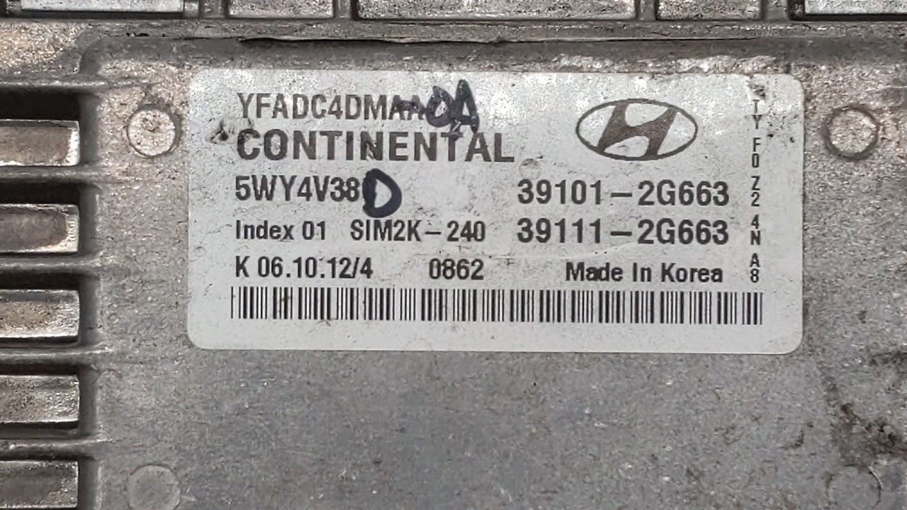 2011-2014 Hyundai Sonata PCM Engine Control Computer ECU ECM PCU OEM P/N:39101-2G661 39111-2G661 Fits Fits 2011 2012 2013 20
