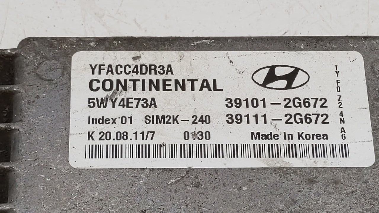 2011-2014 Hyundai Sonata PCM Engine Control Computer ECU ECM PCU OEM P/N:39101-2G672 39111-2G672 Fits Fits 2011 2012 2013 20