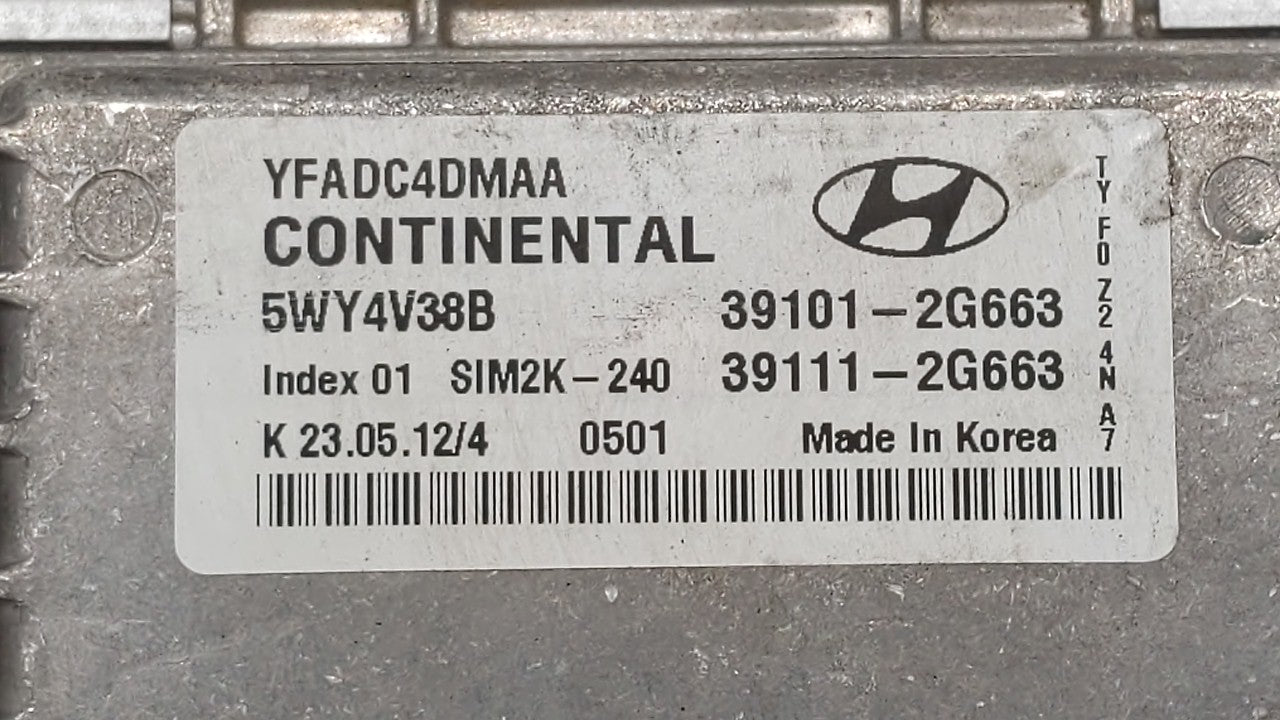 2011-2014 Hyundai Sonata PCM Engine Control Computer ECU ECM PCU OEM P/N:39101-2G671 39111-2G671 Fits Fits 2011 2012 2013 20