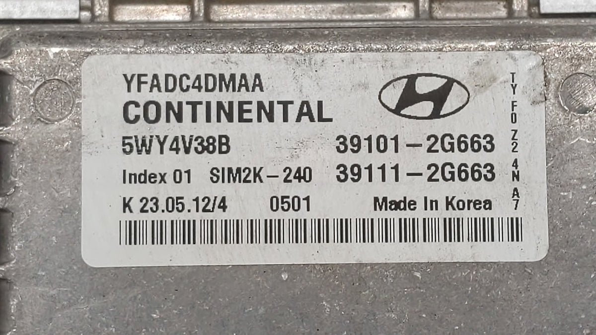 2011-2014 Hyundai Sonata PCM Engine Control Computer ECU ECM PCU OEM P/N:39101-2G671 39111-2G671 Fits 2011 2012 2013 2014 OE