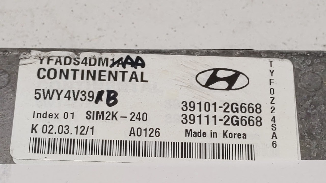 2011-2014 Hyundai Sonata PCM Engine Control Computer ECU ECM PCU OEM P/N:39111-2G669 39101-2G667 Fits Fits 2011 2012 2013 20