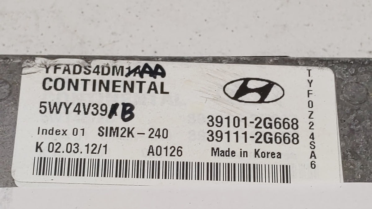 2011-2014 Hyundai Sonata PCM Engine Control Computer ECU ECM PCU OEM P/N:39111-2G669 39101-2G667 Fits 2011 2012 2013 2014 OE