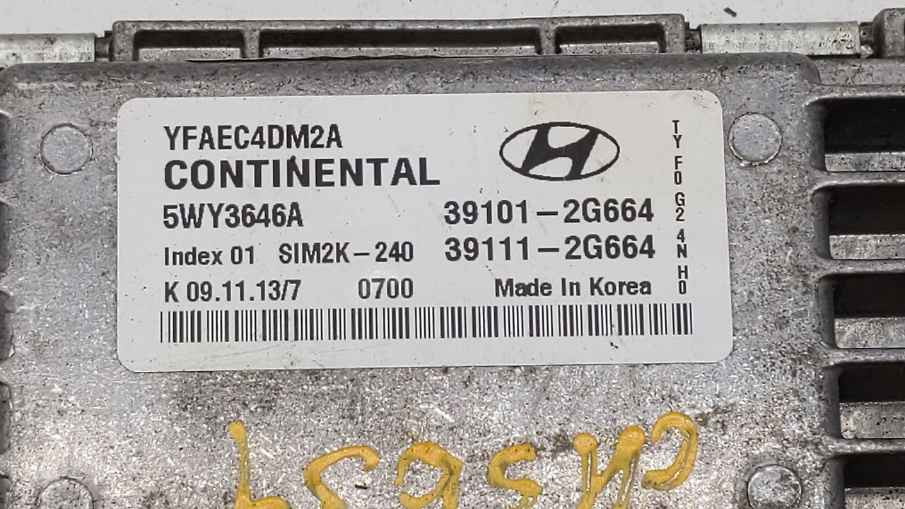 2011-2014 Hyundai Sonata PCM Engine Control Computer ECU ECM PCU OEM P/N:39101-2G672 39111-2G672 Fits Fits 2011 2012 2013 20