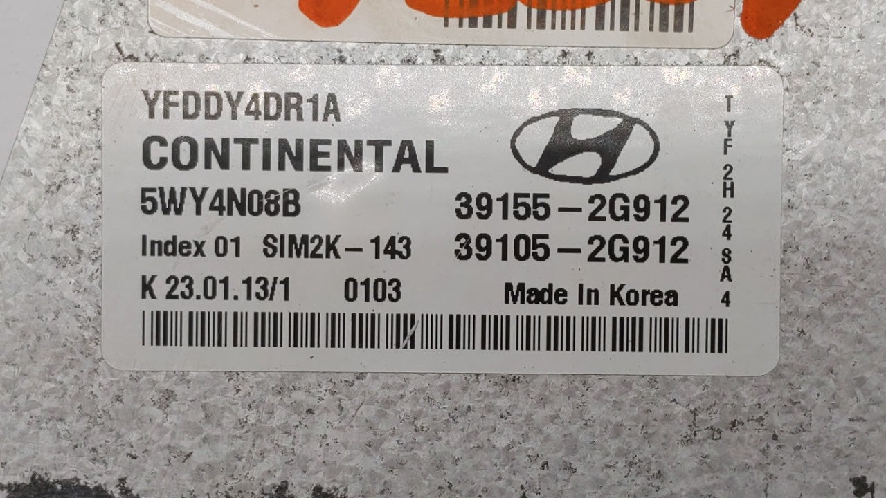2011-2015 Hyundai Sonata PCM Engine Control Computer ECU ECM PCU OEM P/N:39155-2G916 39105-2G916 Fits OEM Used Auto Parts - 