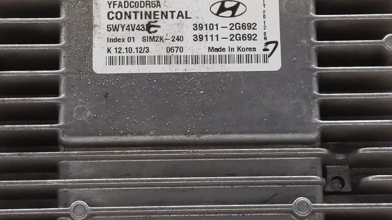 2011-2014 Hyundai Sonata PCM Engine Control Computer ECU ECM PCU OEM P/N:39101-2G692 39111-2G690 Fits Fits 2011 2012 2013 20