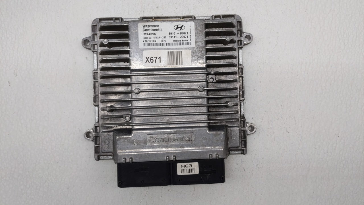2011-2014 Hyundai Sonata PCM Engine Control Computer ECU ECM PCU OEM P/N:39101-2G673 39101-2G671 Fits Fits 2011 2012 2013 20