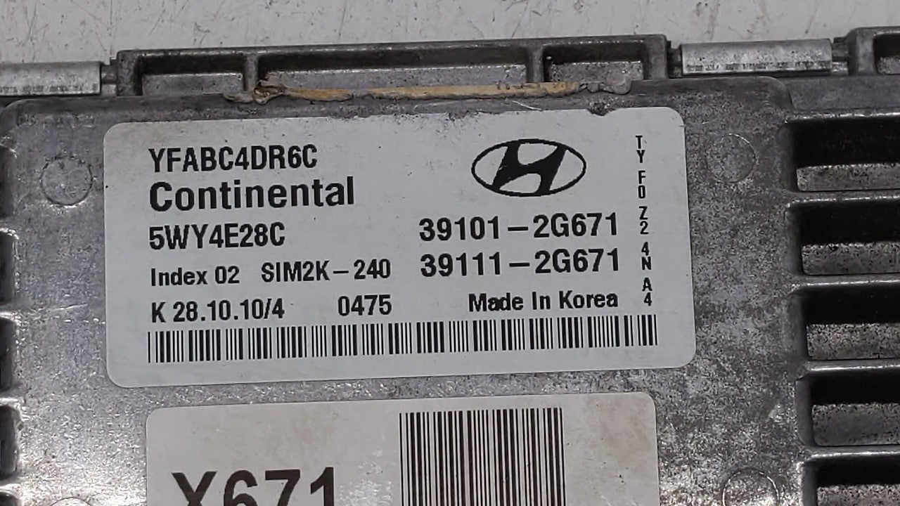 2011-2014 Hyundai Sonata PCM Engine Control Computer ECU ECM PCU OEM P/N:39101-2G673 39101-2G671 Fits Fits 2011 2012 2013 20