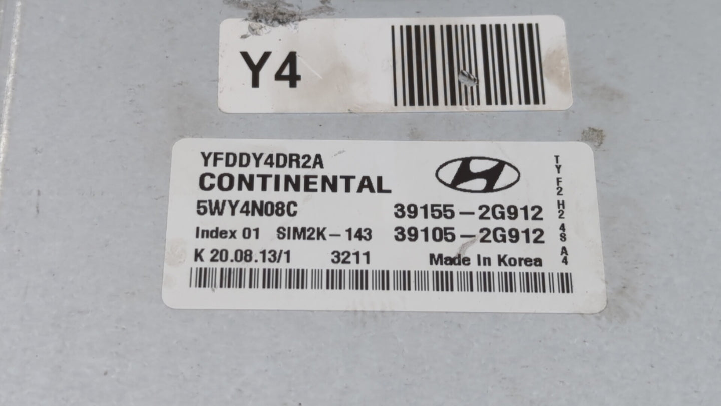 2011-2015 Hyundai Sonata PCM Engine Control Computer ECU ECM PCU OEM P/N:39155-2G916 39105-2G916 Fits OEM Used Auto Parts - 