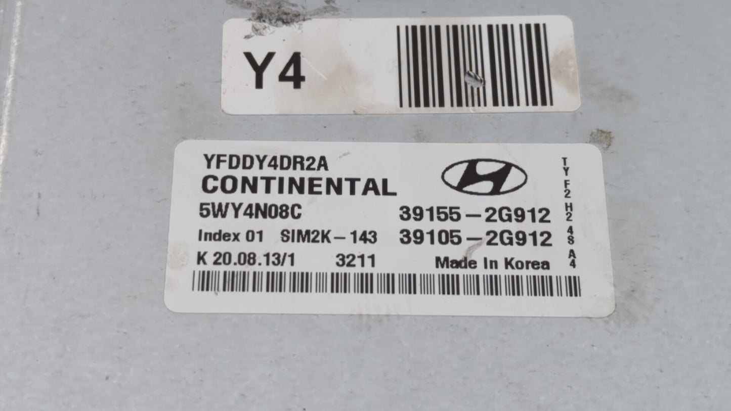 2011-2015 Hyundai Sonata PCM Engine Control Computer ECU ECM PCU OEM P/N:39155-2G916 39105-2G916 Fits OEM Used Auto Parts - 