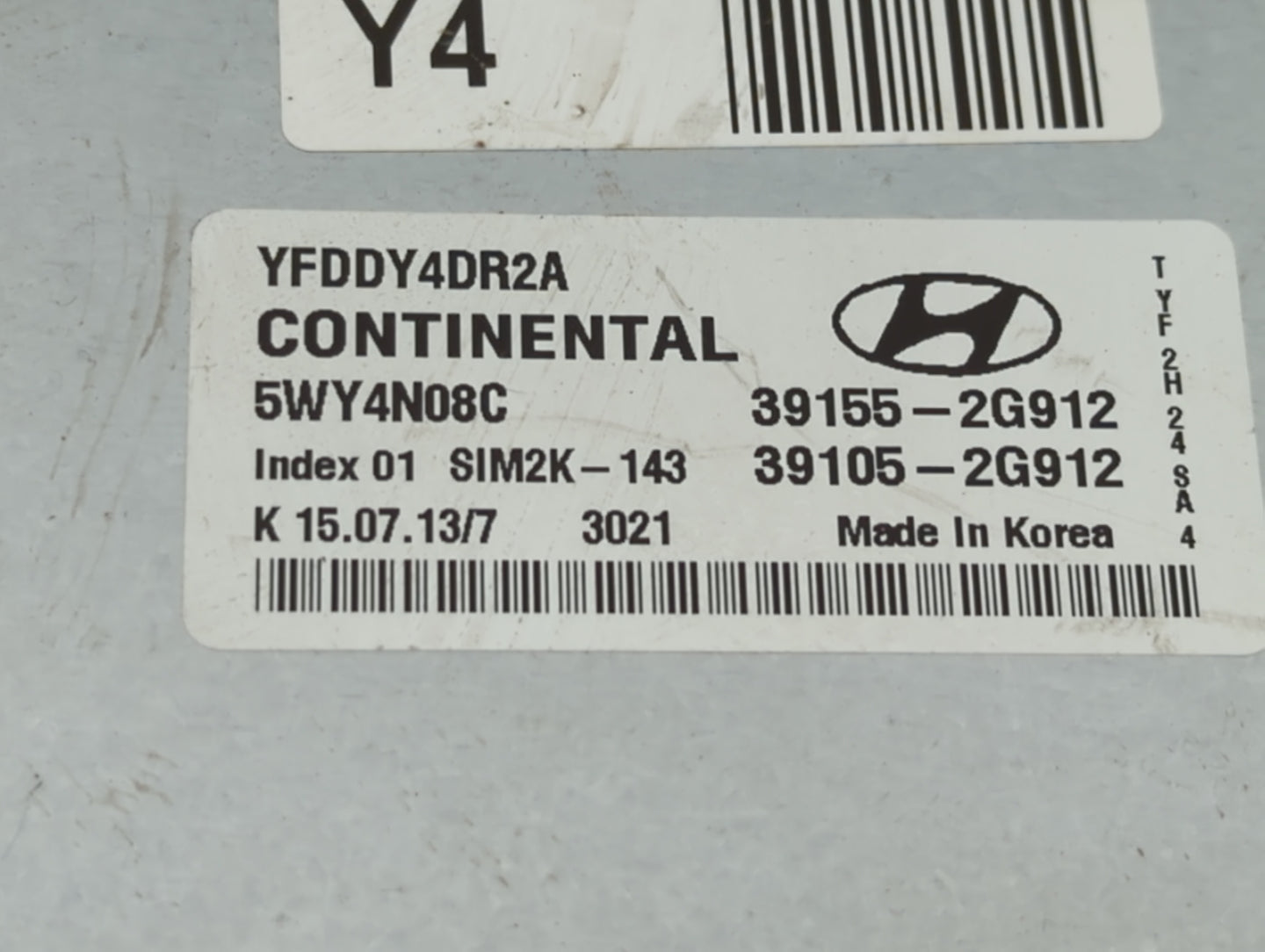 2011-2015 Hyundai Sonata PCM Engine Control Computer ECU ECM PCU OEM P/N:39155-2G912 39155-2G916 Fits OEM Used Auto Parts - 