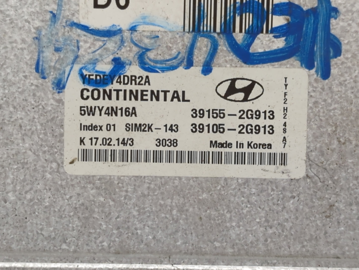 2011-2015 Hyundai Sonata PCM Engine Control Computer ECU ECM PCU OEM P/N:39155-2G912 39155-2G916 Fits OEM Used Auto Parts - 