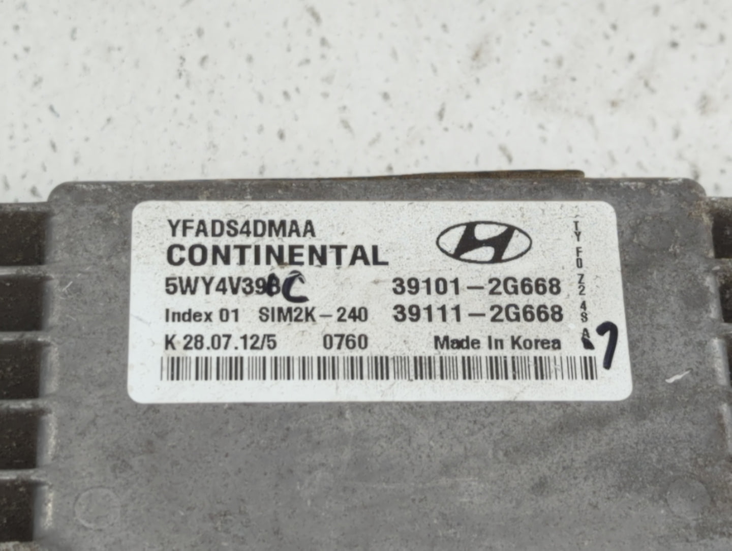2011-2014 Hyundai Sonata PCM Engine Control Computer ECU ECM PCU OEM P/N:39111-2G669 39101-2G667 Fits Fits 2011 2012 2013 20