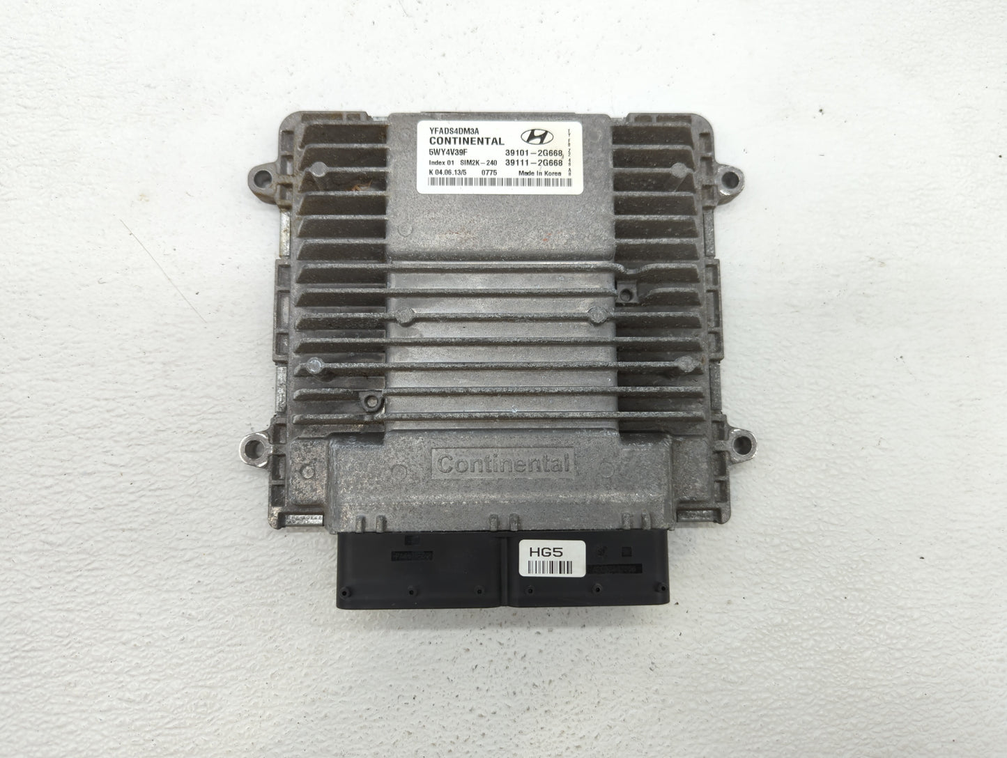 2013 Hyundai Sonata PCM Engine Control Computer ECU ECM PCU OEM P/N:39101-2G668 5WY4V39F Fits Fits 2011 OEM Used Auto Parts 