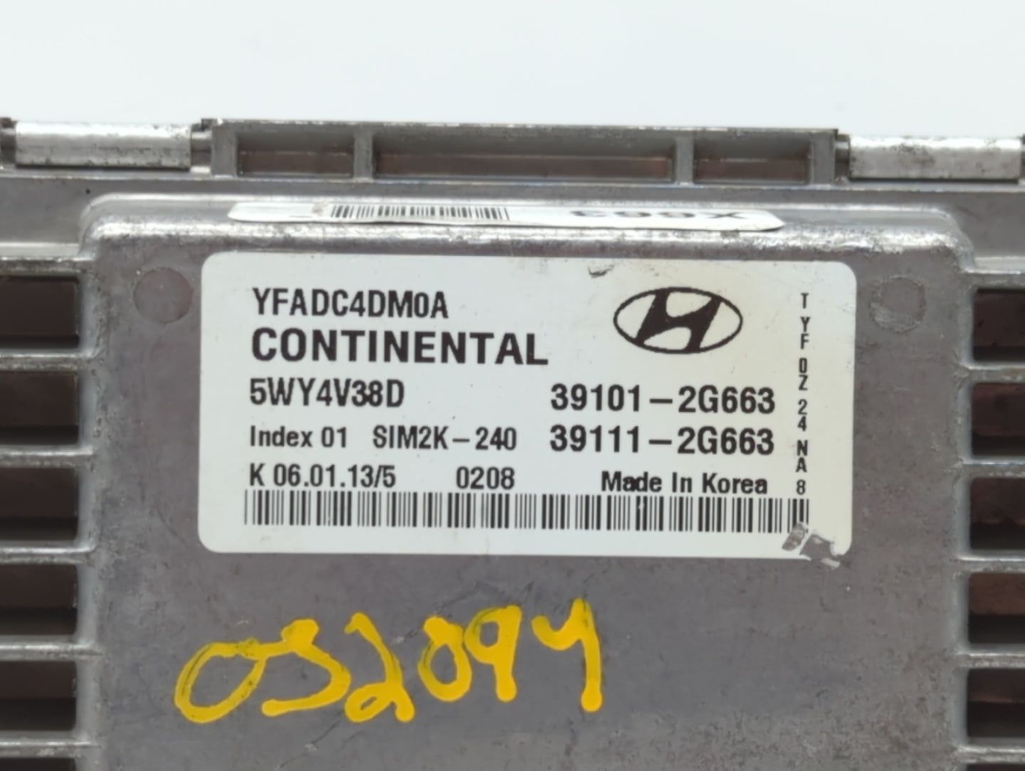 2011-2014 Hyundai Sonata PCM Engine Control Computer ECU ECM PCU OEM P/N:39111-2G672 39101-2G672 Fits Fits 2011 2012 2013 20