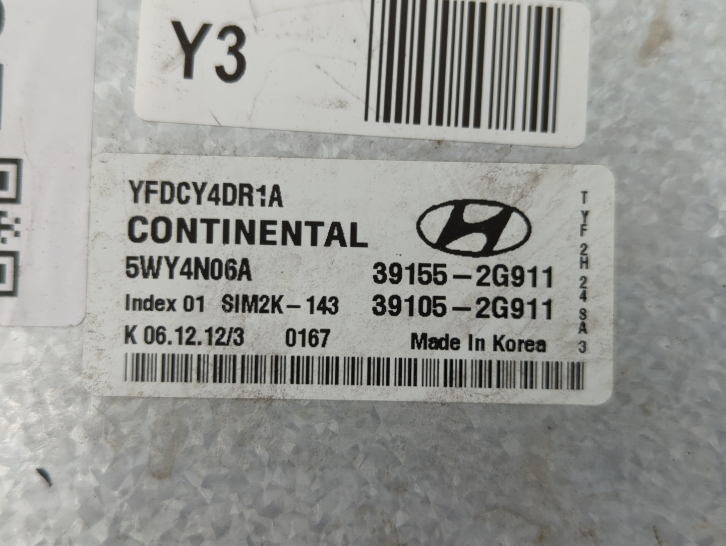 2011-2015 Hyundai Sonata PCM Engine Control Computer ECU ECM PCU OEM P/N:39155-2G911 39105-2G911 Fits OEM Used Auto Parts - 