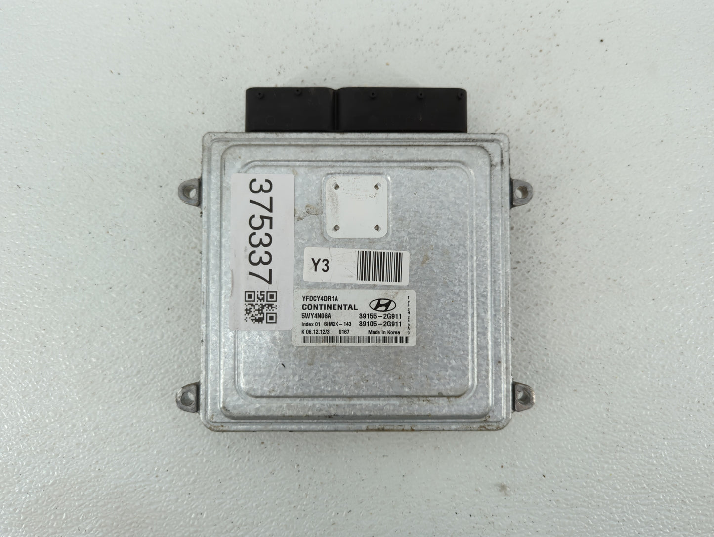 2011-2015 Hyundai Sonata PCM Engine Control Computer ECU ECM PCU OEM P/N:39155-2G911 39105-2G911 Fits OEM Used Auto Parts - 