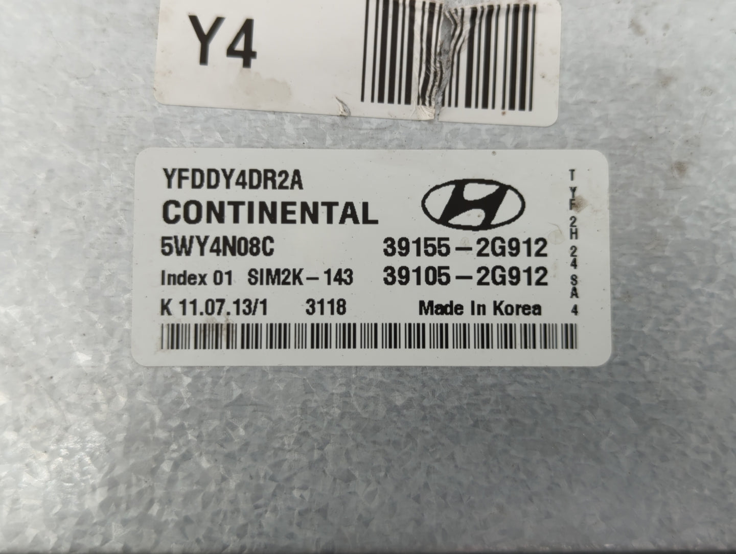 2011-2015 Hyundai Sonata PCM Engine Control Computer ECU ECM PCU OEM P/N:39155-2G911 39105-2G911 Fits OEM Used Auto Parts - 