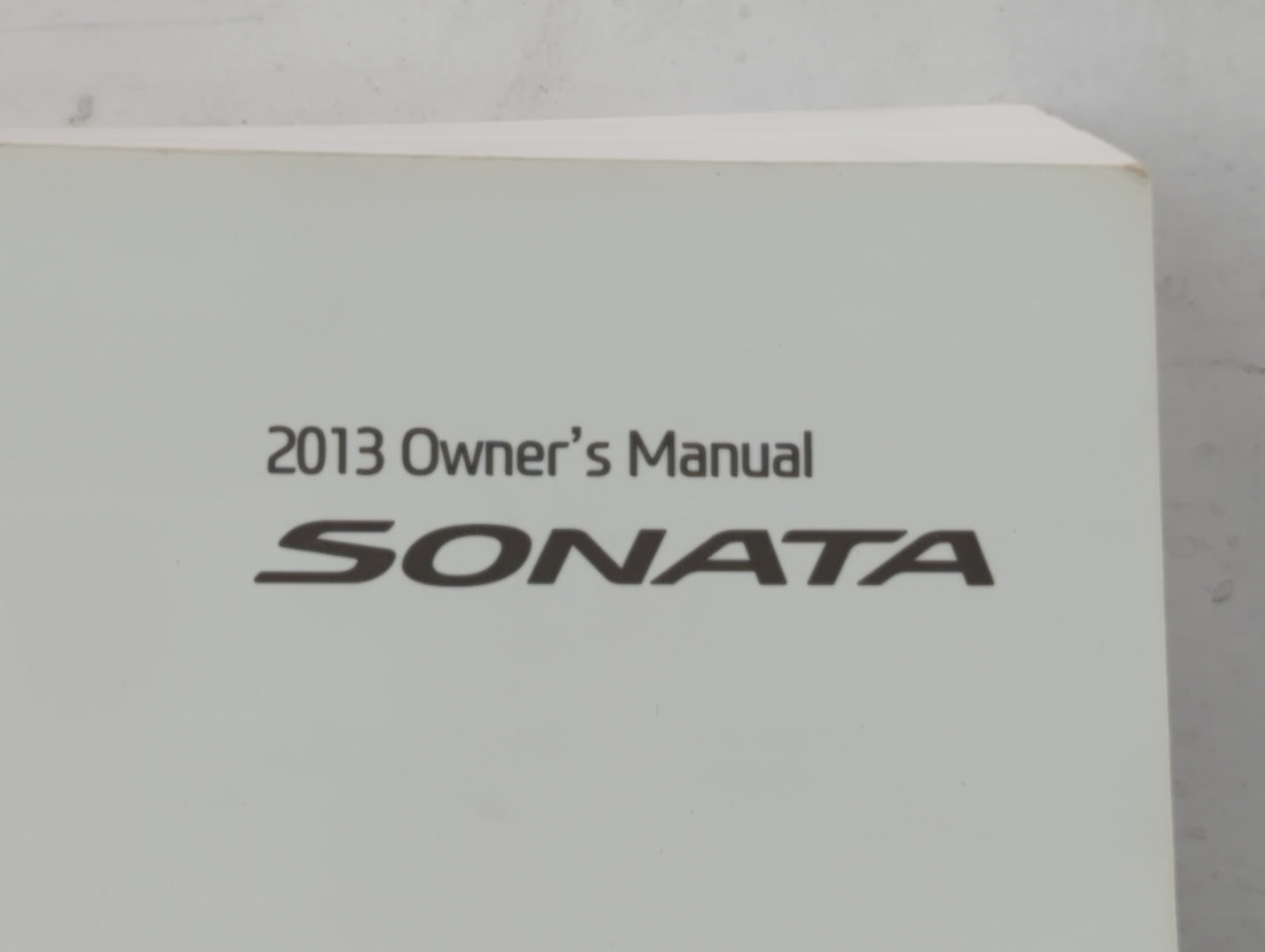 2013 Hyundai Sonata Owners Manual Book Guide OEM Used Auto Parts - Oemusedautoparts1.com