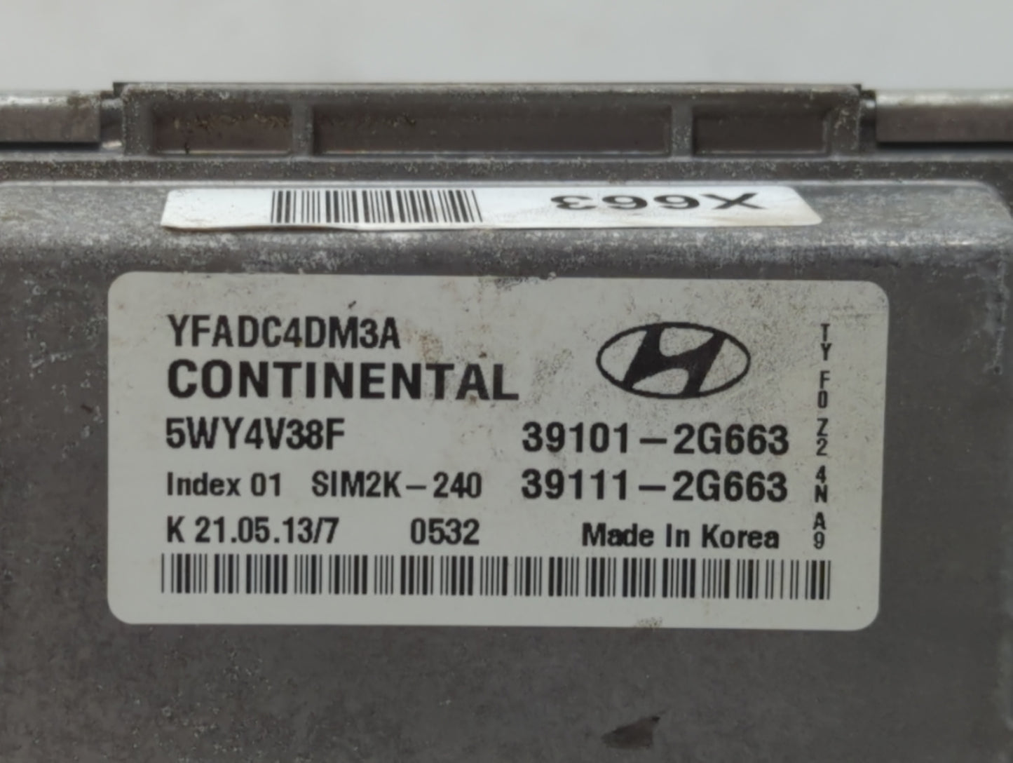 2011-2014 Hyundai Sonata PCM Engine Control Computer ECU ECM PCU OEM P/N:39111-2G672 39101-2G662 Fits Fits 2011 2012 2013 20