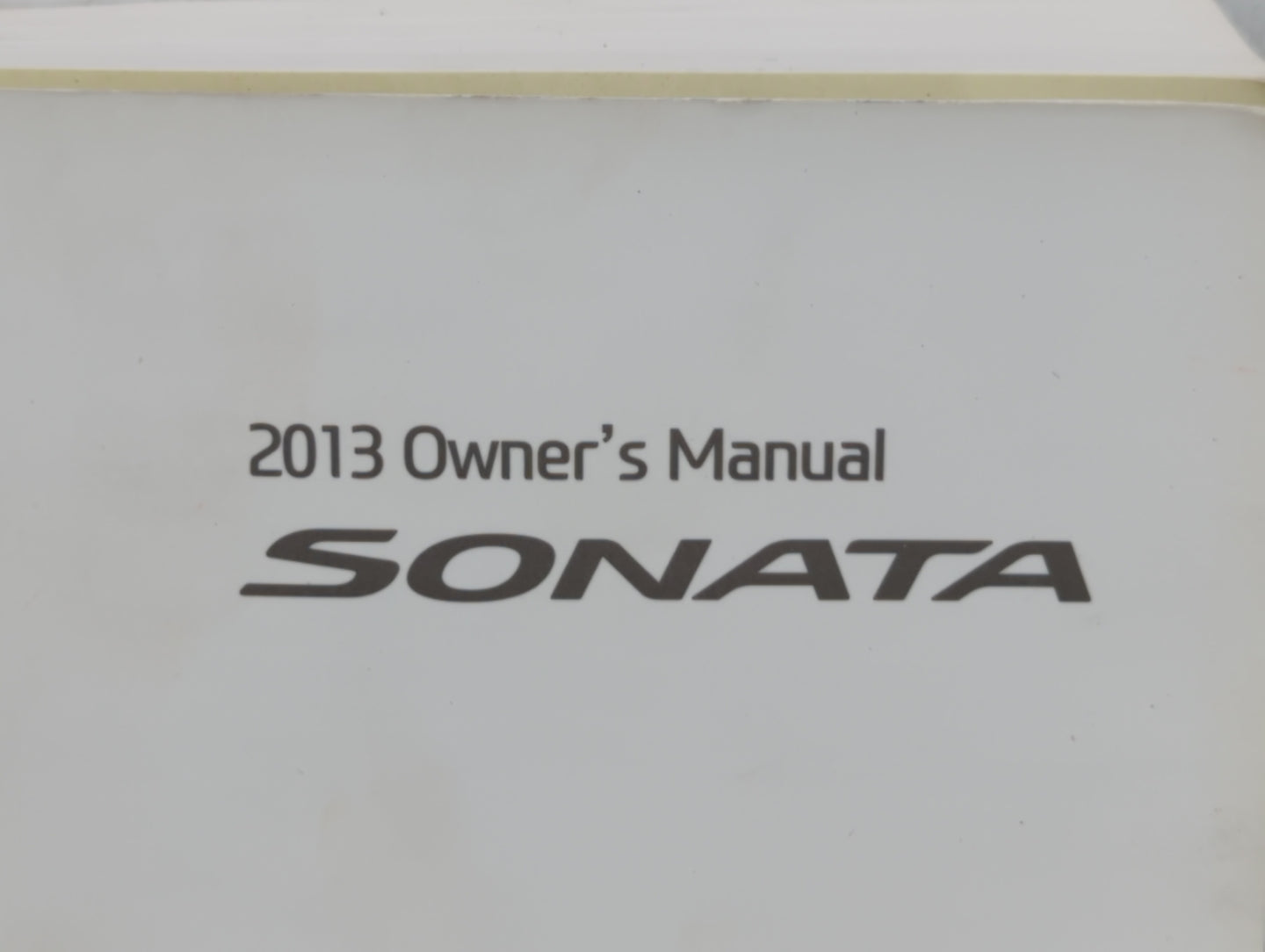 2013 Hyundai Sonata Owners Manual Book Guide OEM Used Auto Parts - Oemusedautoparts1.com