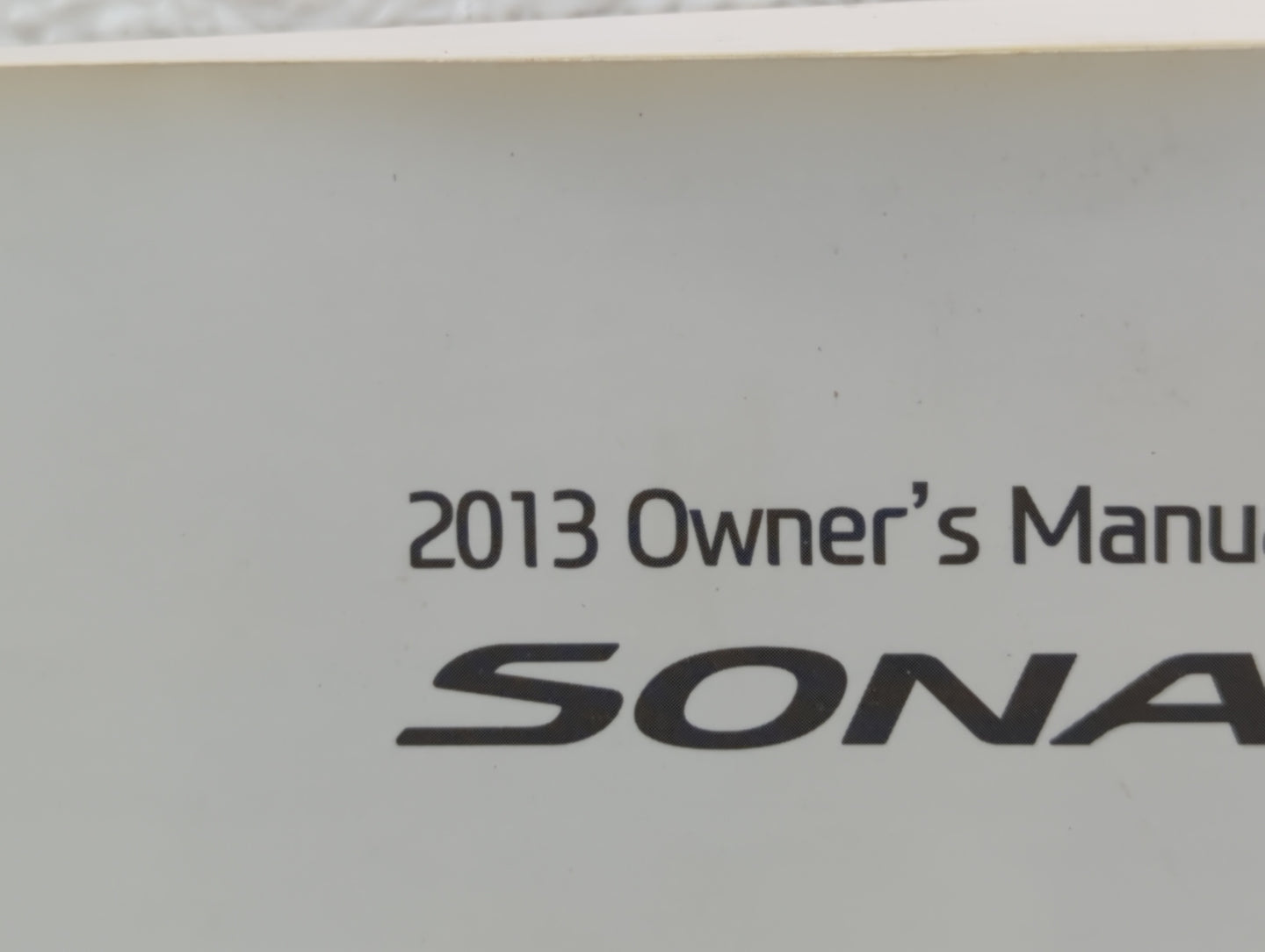 2013 Hyundai Sonata Owners Manual Book Guide OEM Used Auto Parts - Oemusedautoparts1.com
