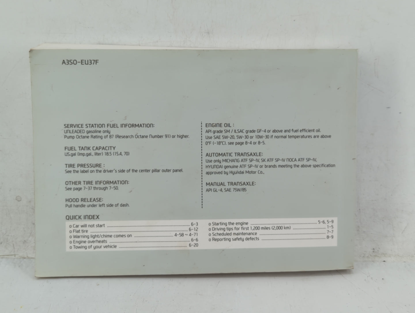 2013 Hyundai Sonata Owners Manual Book Guide OEM Used Auto Parts - Oemusedautoparts1.com