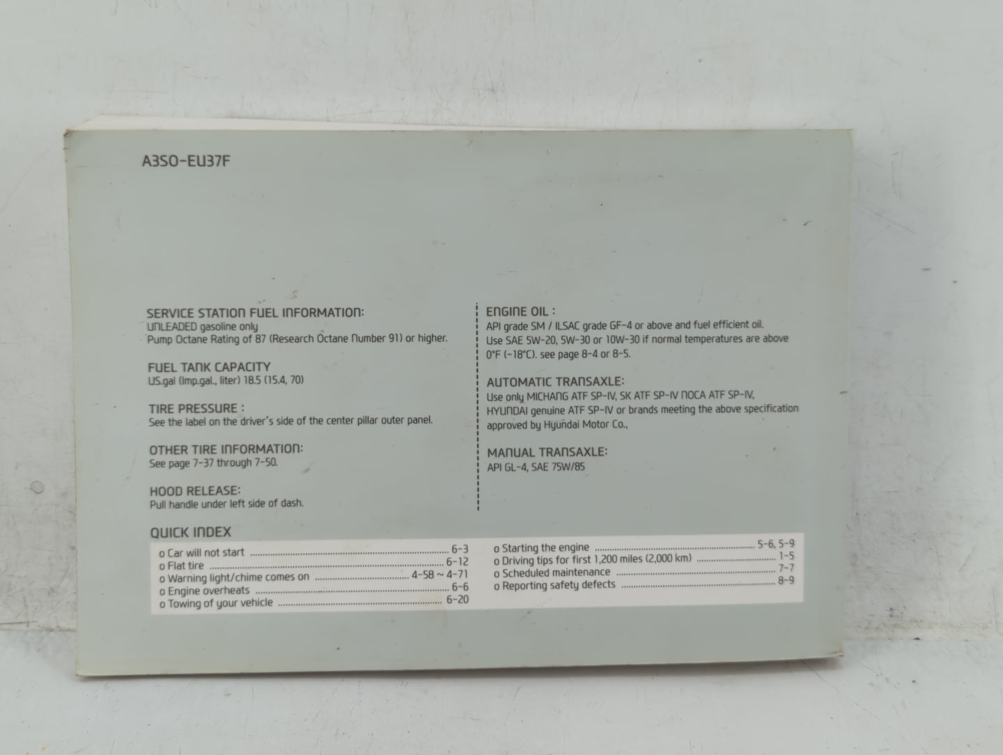 2013 Hyundai Sonata Owners Manual Book Guide OEM Used Auto Parts - Oemusedautoparts1.com