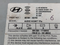 2012-2014 Hyundai Sonata Am Fm Cd Player Radio Receiver - Oemusedautoparts1.com