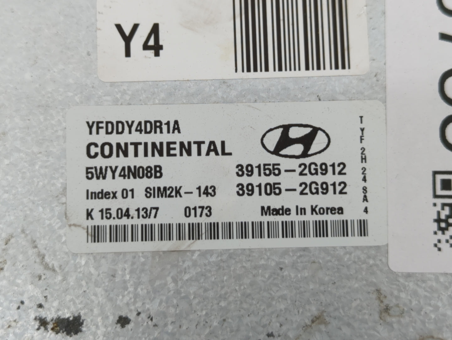 2011-2015 Hyundai Sonata PCM Engine Control Computer ECU ECM PCU OEM P/N:39155-2G910 39105-2G910 Fits OEM Used Auto Parts - 