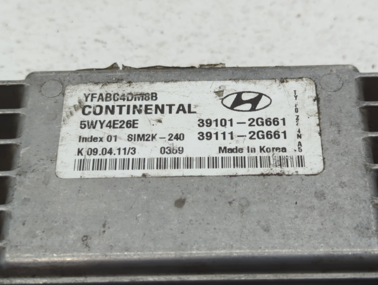 2011-2014 Hyundai Sonata PCM Engine Control Computer ECU ECM PCU OEM P/N:39111-2G661 39101-2G661 Fits Fits 2011 2012 2013 20