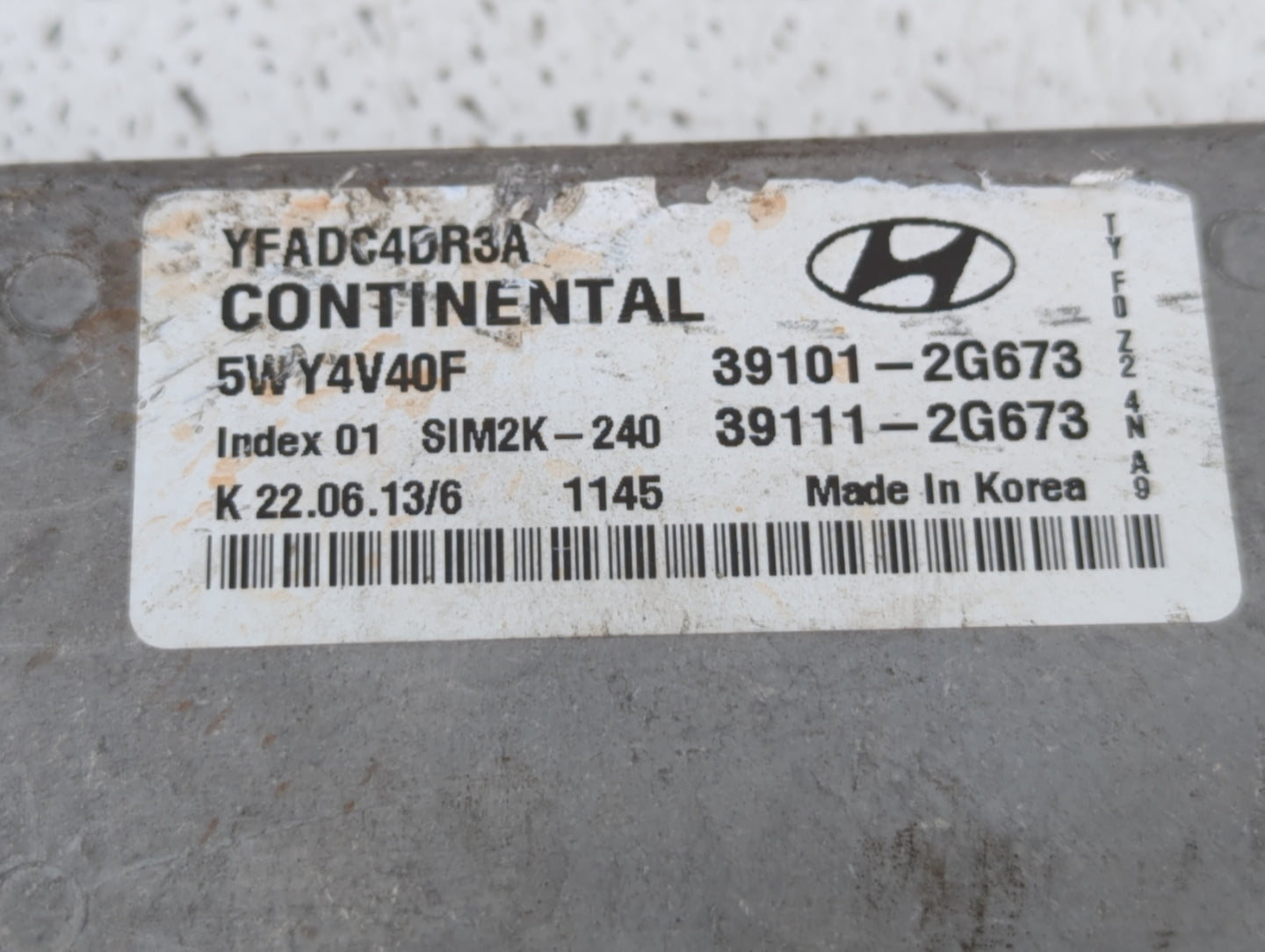 2011-2014 Hyundai Sonata PCM Engine Control Computer ECU ECM PCU OEM P/N:39111-2G661 39101-2G661 Fits Fits 2011 2012 2013 20