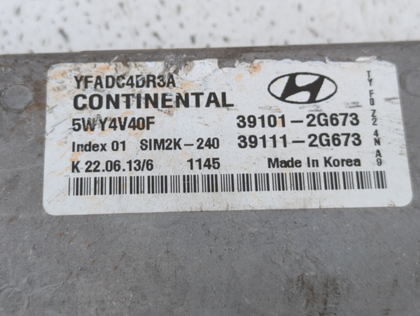 2011-2014 Hyundai Sonata PCM Engine Control Computer ECU ECM PCU OEM P/N:39111-2G661 39101-2G661 Fits Fits 2011 2012 2013 20