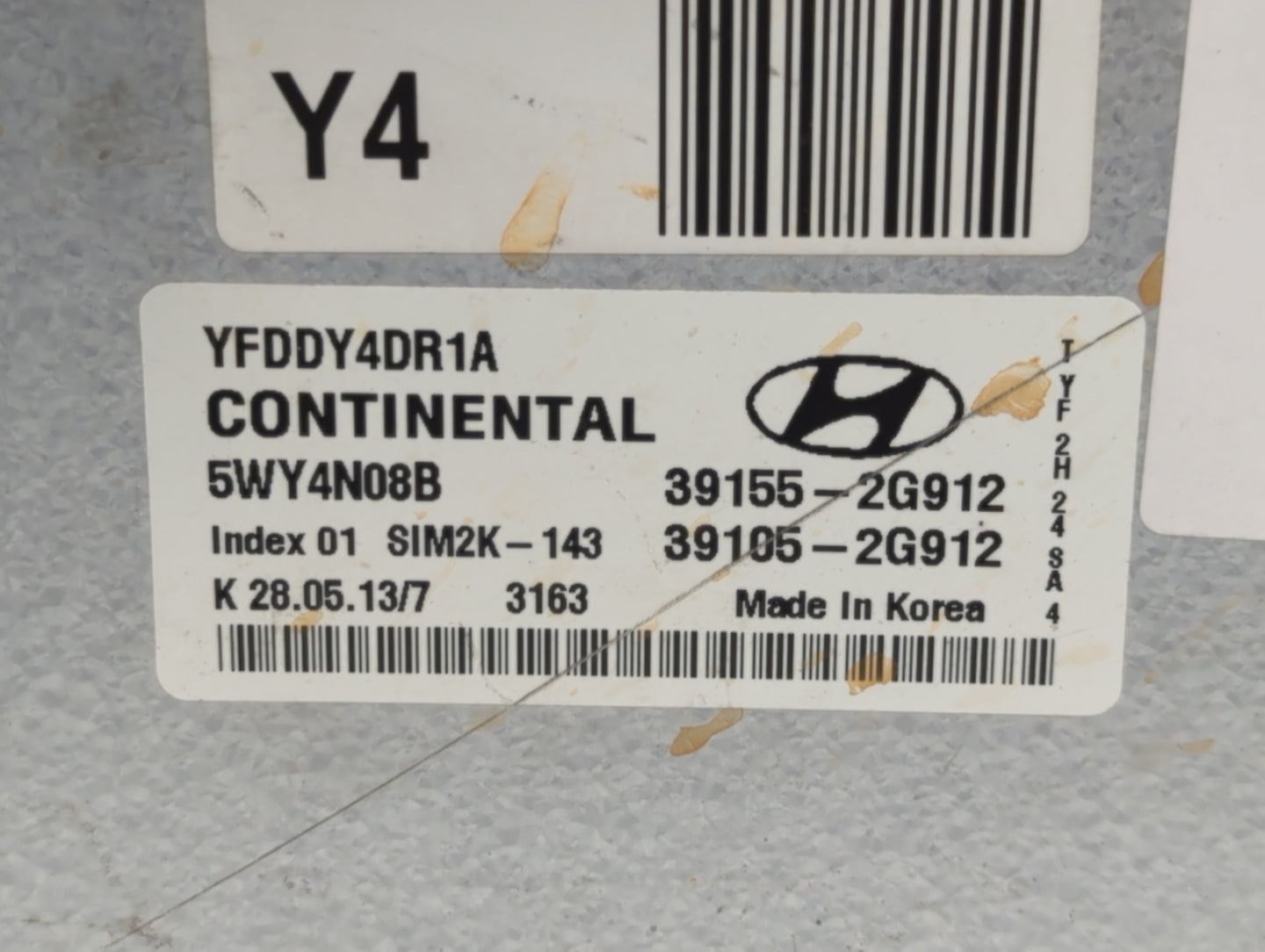 2011-2015 Hyundai Sonata PCM Engine Control Computer ECU ECM PCU OEM P/N:39105-2G912 39155-2G912 Fits OEM Used Auto Parts - 