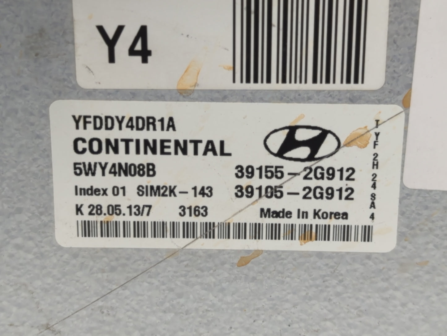 2011-2015 Hyundai Sonata PCM Engine Control Computer ECU ECM PCU OEM P/N:39105-2G912 39155-2G912 Fits OEM Used Auto Parts - 