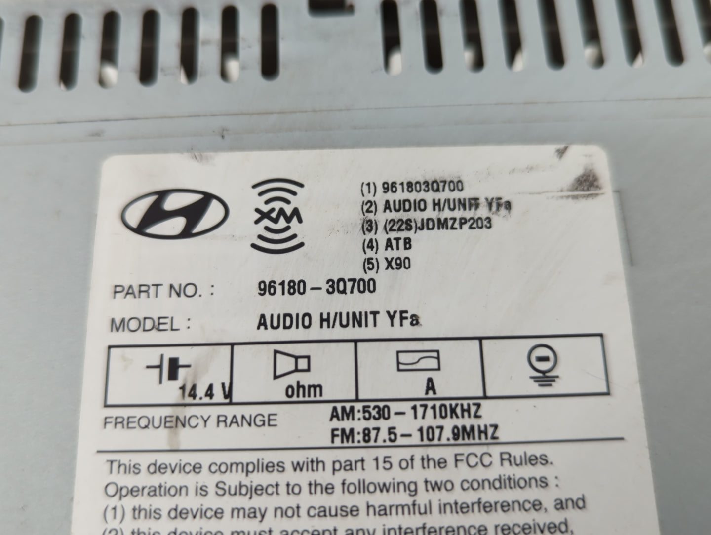 2013-2014 Hyundai Sonata Am Fm Cd Player Radio Receiver - Oemusedautoparts1.com