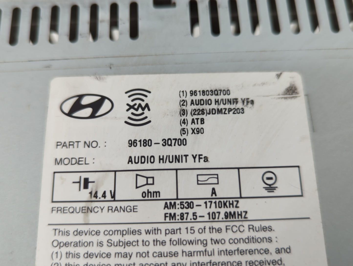 2013-2014 Hyundai Sonata Am Fm Cd Player Radio Receiver - Oemusedautoparts1.com