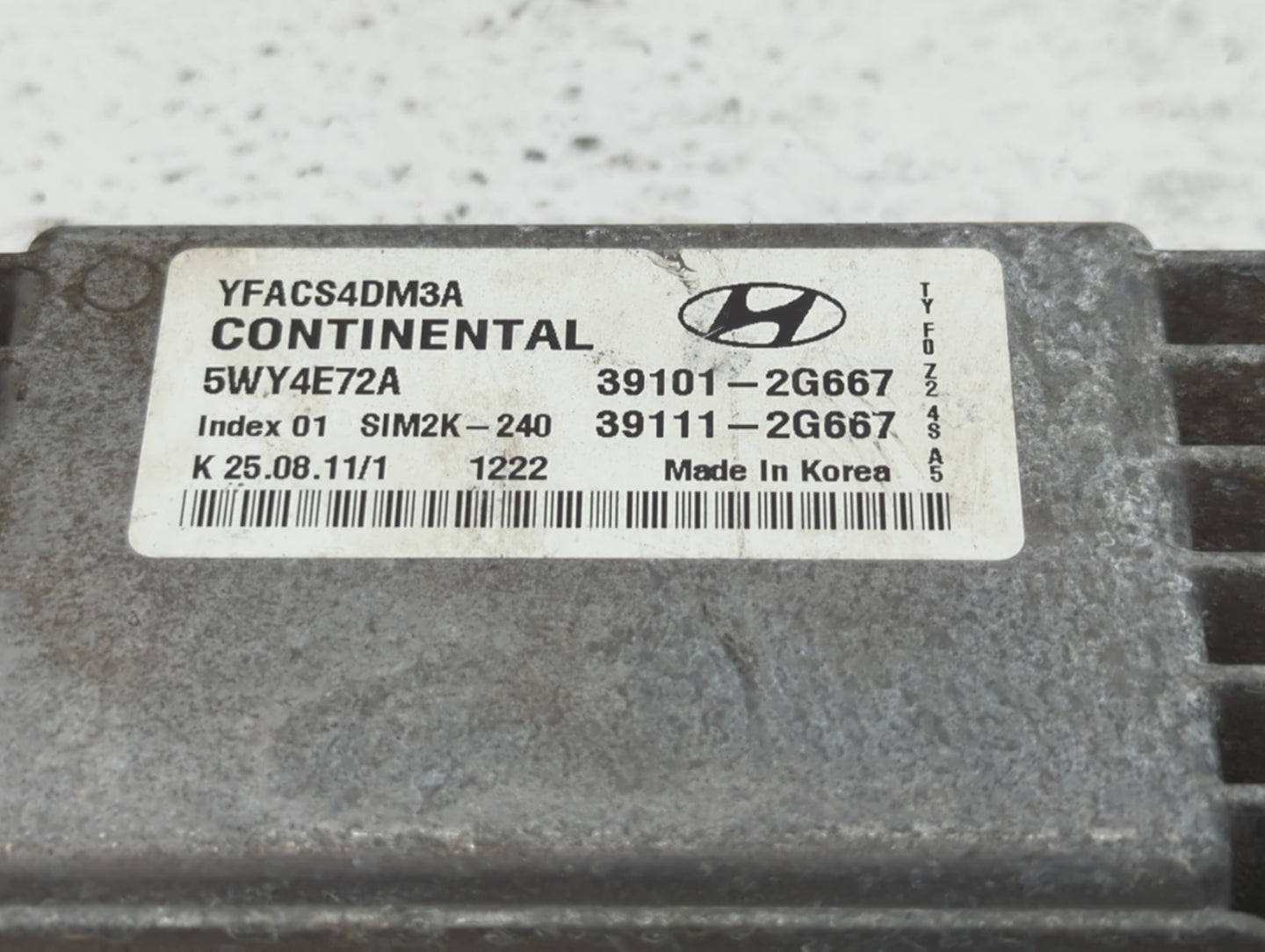 2011-2014 Hyundai Sonata PCM Engine Control Computer ECU ECM PCU OEM P/N:39101-2G667 39111-2G669 Fits Fits 2011 2012 2013 20